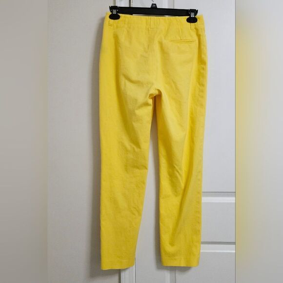 Lauren Ralph Lauren Pants Women's 6 (28x29.5) Canary Yellow Stretch Preppy EUC - Picture 8 of 8